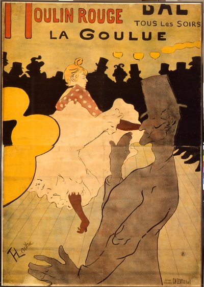 Moulin Rouge-La Goulue door Henri de Toulouse Lautrec