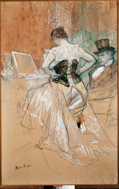 Vrouw in Korset door Henri de Toulouse Lautrec