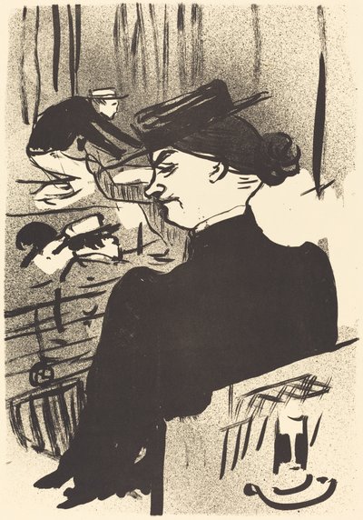 Een Toeschouwer door Henri de Toulouse Lautrec