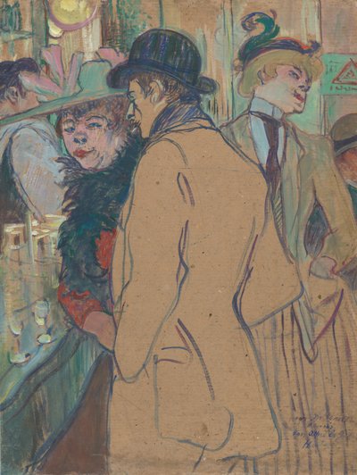 Alfred la Guigne door Henri de Toulouse Lautrec