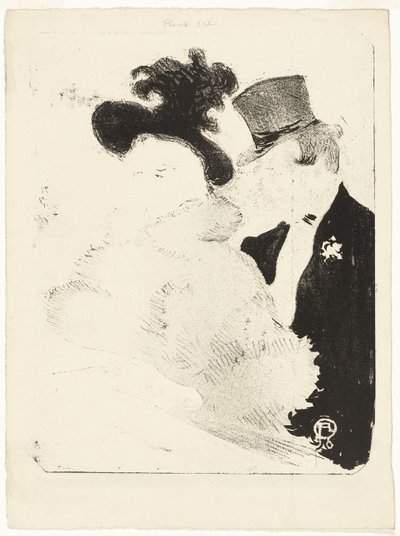 Op het Concert door Henri de Toulouse Lautrec