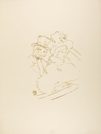 Bij het concert door Henri de Toulouse Lautrec