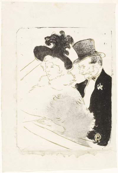 Bij het concert door Henri de Toulouse Lautrec