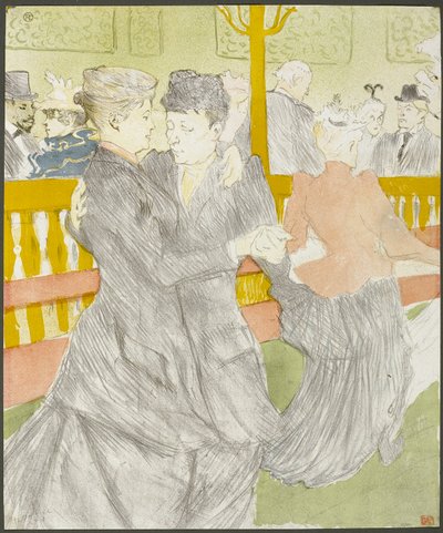 Dans in de Moulin Rouge door Henri de Toulouse Lautrec