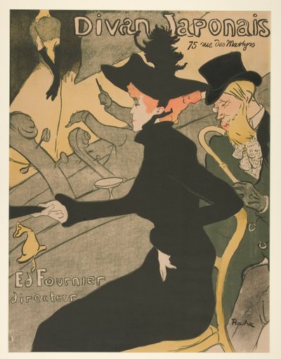 Divan Japonais door Henri de Toulouse Lautrec