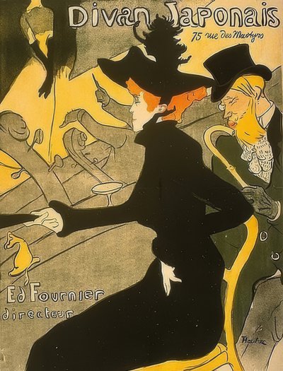 Divan Japonais door Henri de Toulouse Lautrec