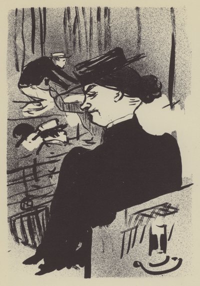 Een Toeschouwer door Henri de Toulouse Lautrec