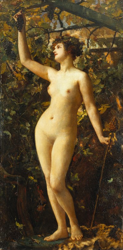 Een Bacchante, 1885 door Henrietta Rae