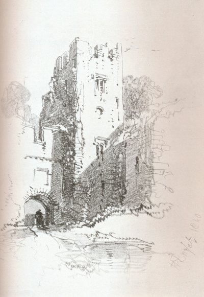 Crookston Castle, nabij Paisley door Henry Bright