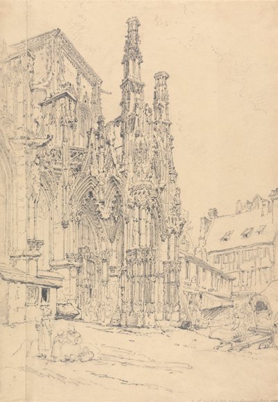 Zuidportaal van Notre Dame, Louviers door Henry Edridge