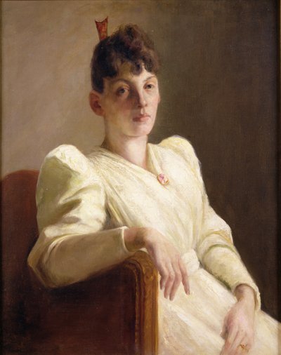 Portret van een jonge dame door Henry Hammond Ahl