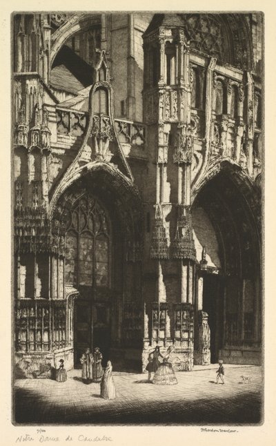 Notre Dame de Caudebec door Herbert Gordon Warlow