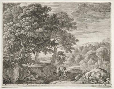 De vlucht naar Egypte, c. 1652-1654 door Herman van Swanevelt