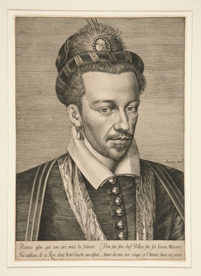 Portret van Hendrik III door Hieronymus Wierix