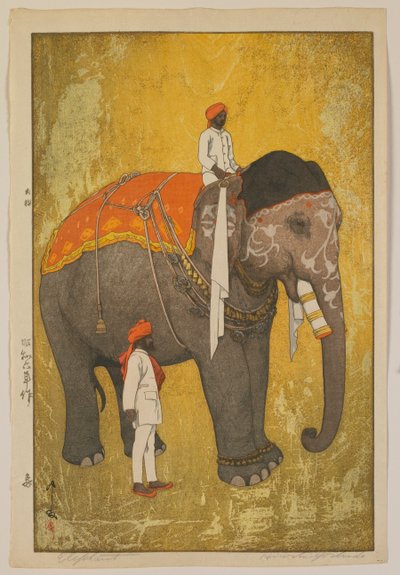 Olifant, Showa-periode door Hiroshi Yoshida