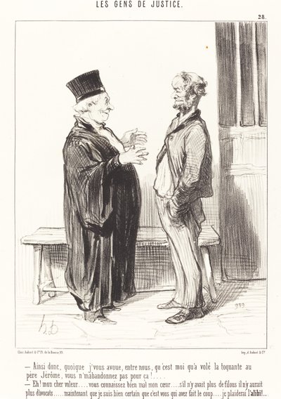 Dus, hoewel ik je beken... door Honoré Daumier