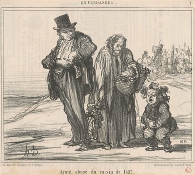 Na het Misbruik van de Druif van 1857 door Honoré Daumier