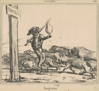 Emigratie door Honoré Daumier