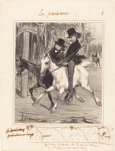 Winkelruitersport door Honoré Daumier