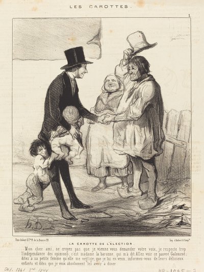 De Wortel van de Verkiezing door Honoré Daumier