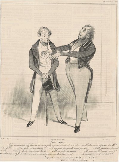 De bruidsschat... je kent het fortuin... door Honoré Daumier