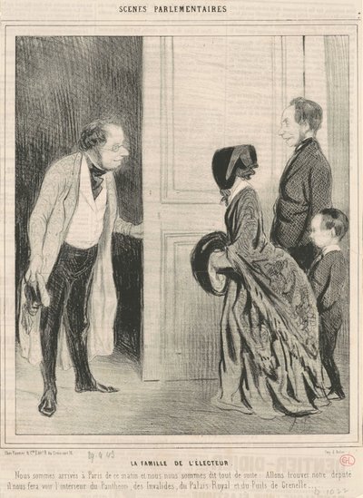 De familie van de kiezer door Honoré Daumier