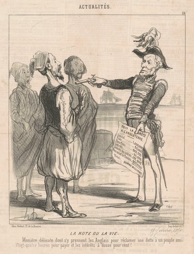 De noot of het leven door Honoré Daumier