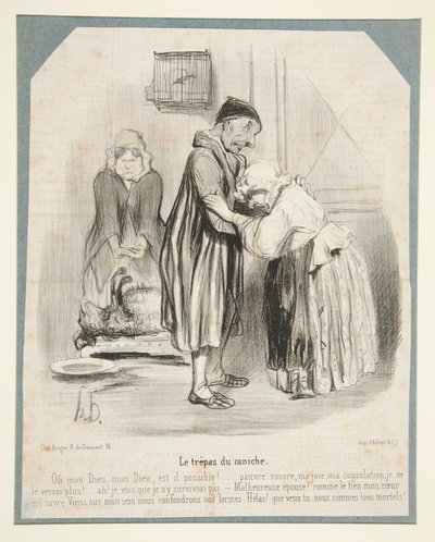 De Dood van de Poedel door Honoré Daumier