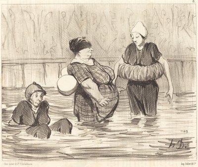 De Voorzichtige Baadsters door Honoré Daumier