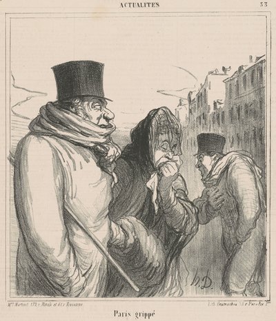 Parijs Griep door Honoré Daumier