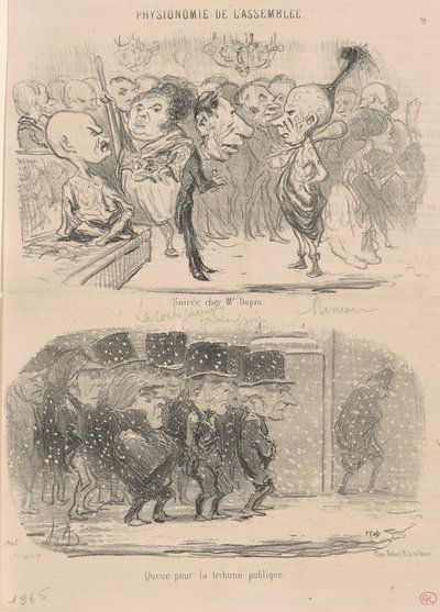 Soirée bij M. Dupin door Honoré Daumier