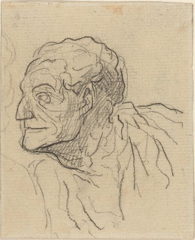 Studie van een Man door Honoré Daumier