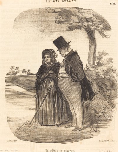 Een kasteel in Spanje door Honoré Daumier