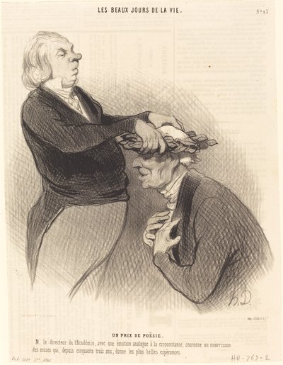 Een Poëzieprijs door Honoré Daumier