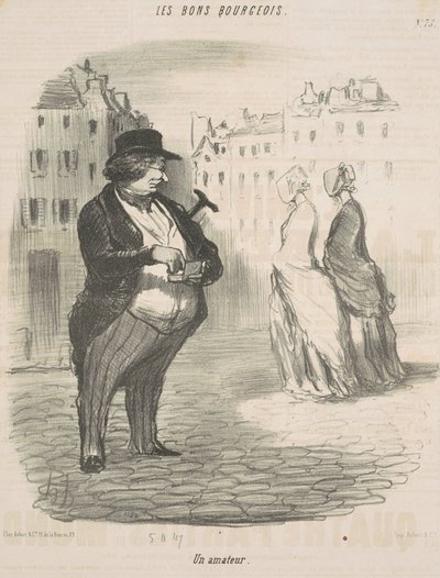 Een amateur door Honoré Daumier