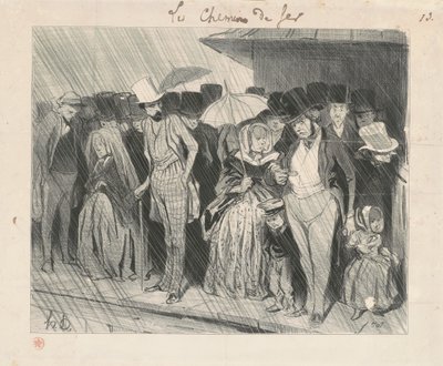 Een Oneindig te Lang Verbleven Station door Honoré Daumier