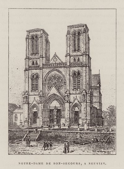 Notre-Dame De Bon-Secours, A Neuvizy (gravure) door Hubert Clerget