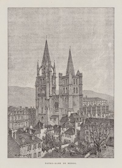 Notre-Dame De Mende door Hubert Clerget