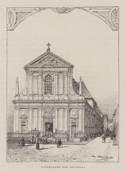 Notre-Dame Des Victoires (gravure) door Hubert Clerget