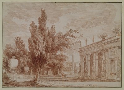 Italiaanse tuin door Hubert Robert