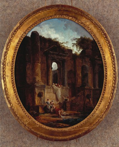 Landschap met ruïnes door Hubert Robert