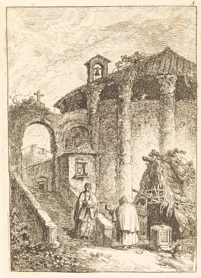 De Oude Tempel door Hubert Robert