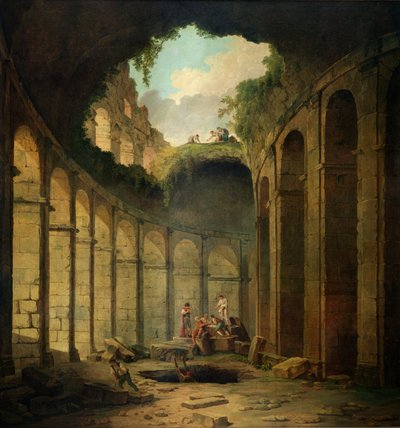 Het Colosseum, Rome door Hubert Robert