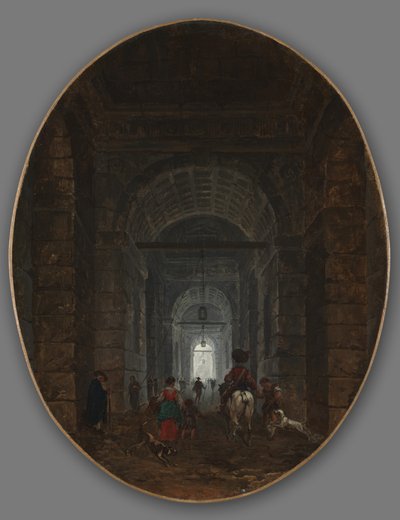 De Grot van Posillipo, ca. 1769 door Hubert Robert