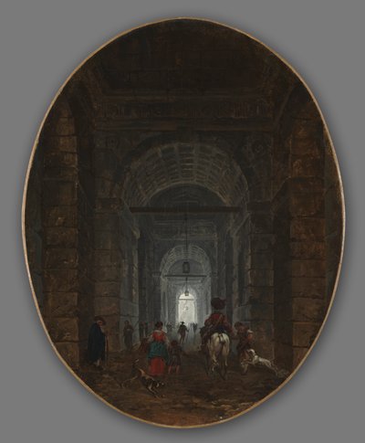 De grot van Posillipo, ca. 1769 door Hubert Robert