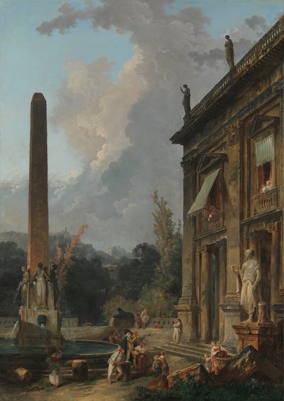 Zwerfmuzikanten door Hubert Robert