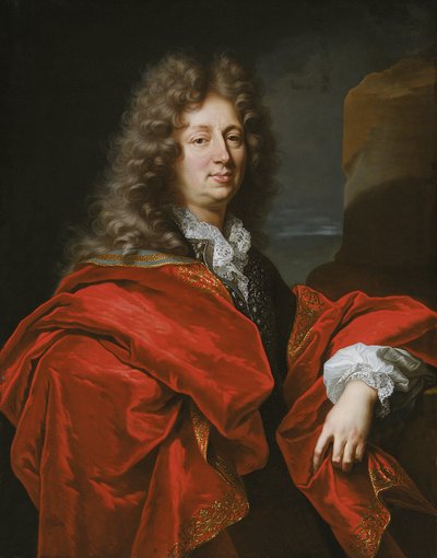 Portret van een heer door Hyacinthe Francois Rigaud