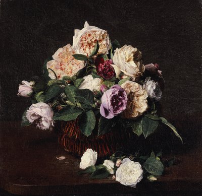 Vaas met bloemen, 1876 door Ignace Henri Jean Fantin Latour