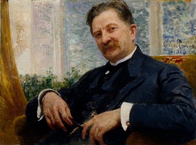 Portret van Y.M. Vengerov, 1916 door Ilya Efimovich Repin