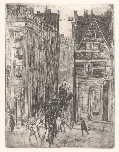 Gasthuismolensteeg in Amsterdam door Isaac Israels